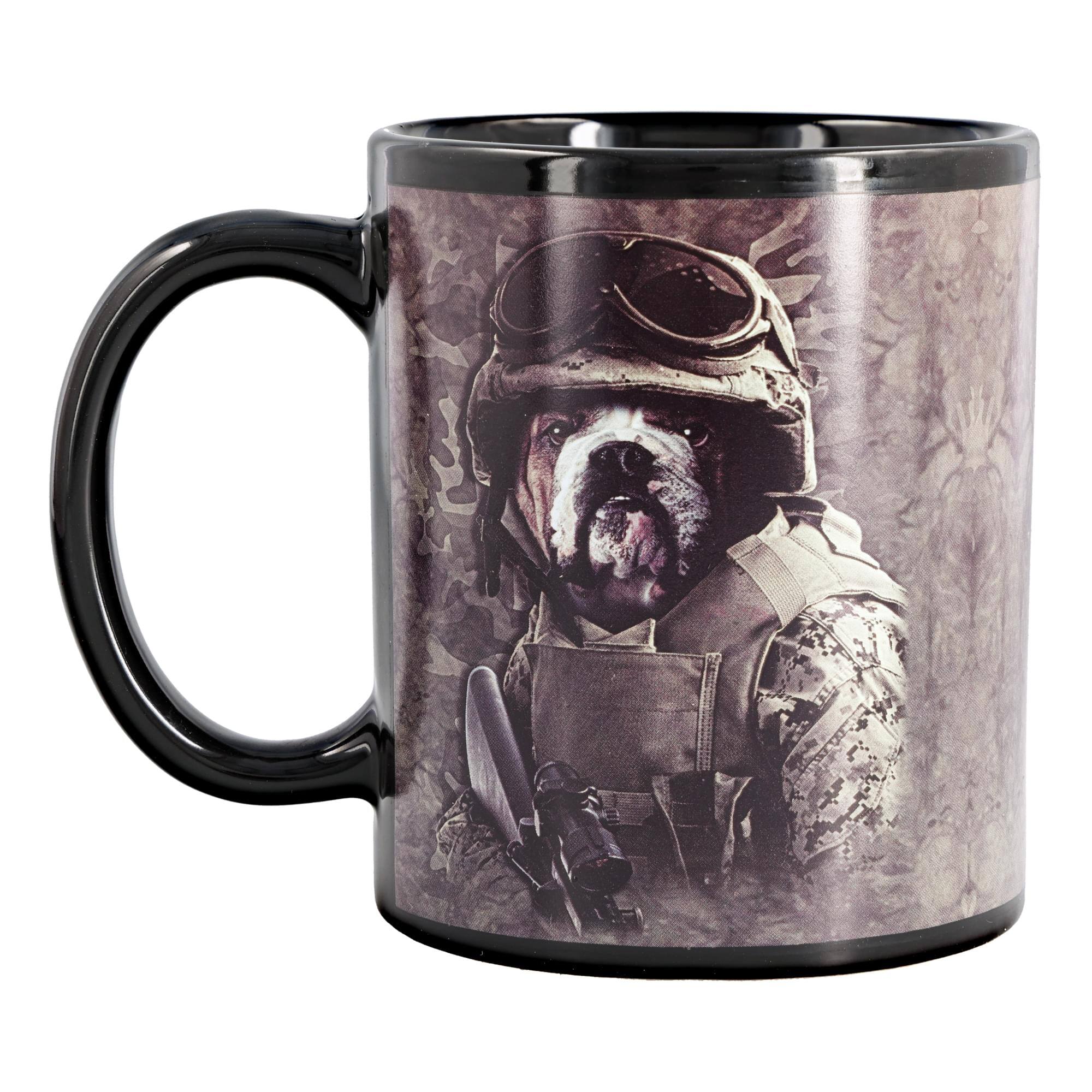Alt View 1. Just Funky - Combat Sam 11oz Coffee Mug - Grey.