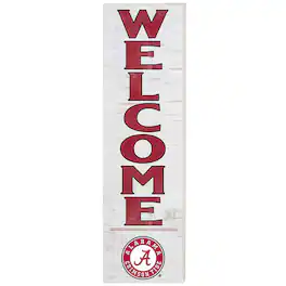 Jardine - Alabama Crimson Tide 10'' x 35'' Indoor/Outdoor Welcome Sign - White