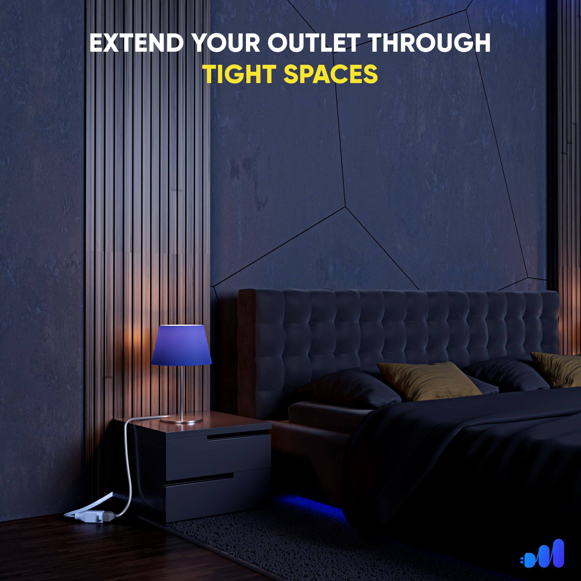 EXTEND YOUR OUTLET THROUGH TIGHT SPACES