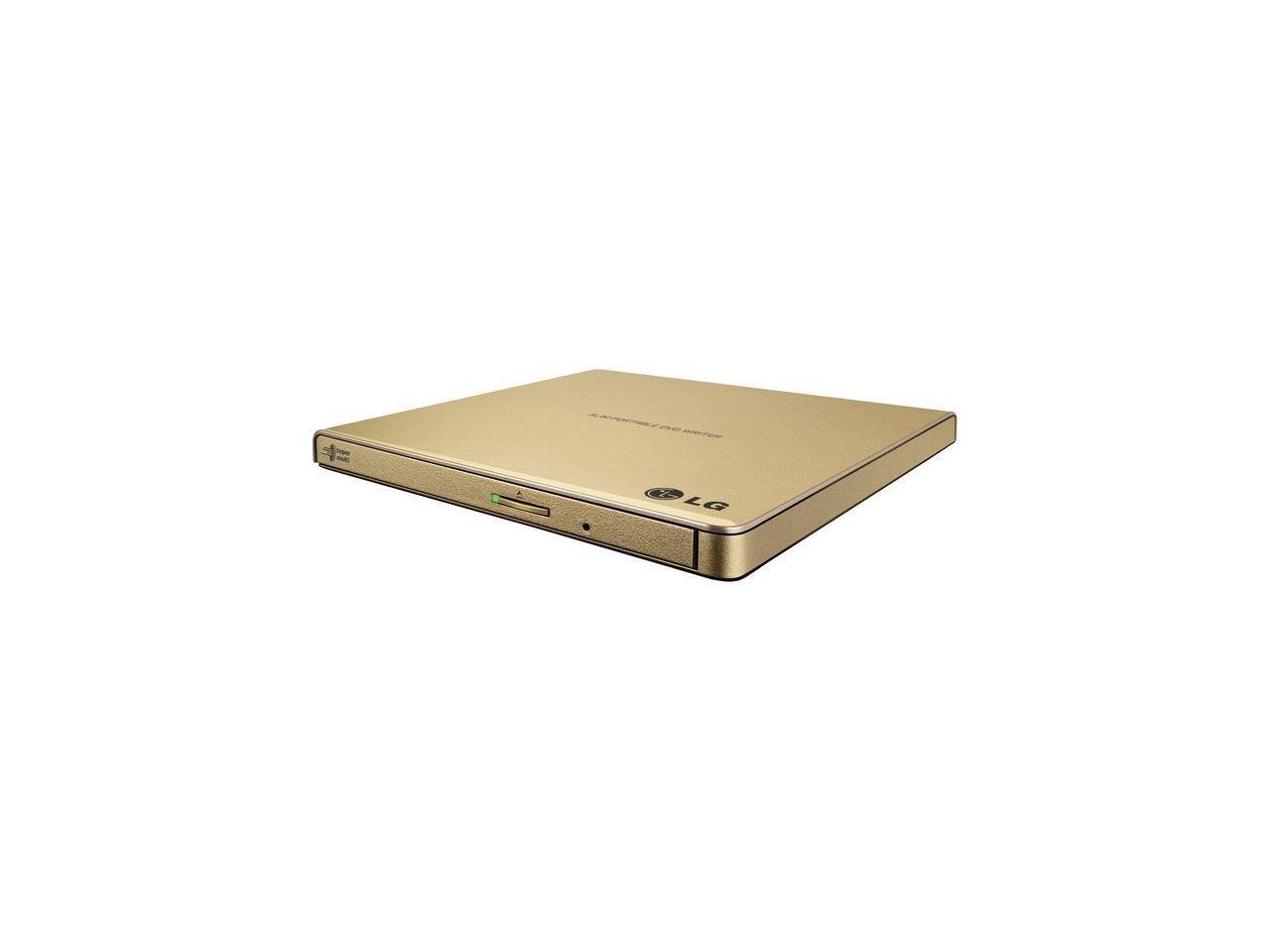 Alt View 2. LG - LG External CD / DVD Rewriter With M-Disc Mac & Surface Support (Gold) - Model GP65NG60.