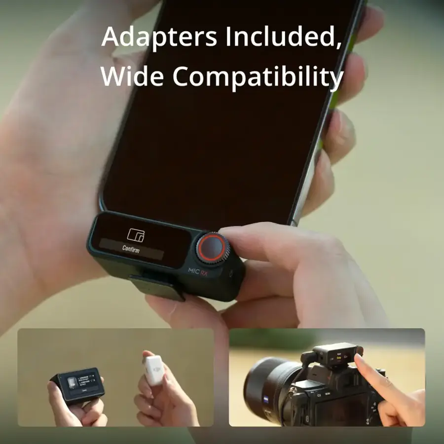 Adapters Included, Wide Compatibility Confirm MIC RX: