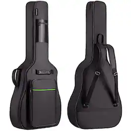CAHAYA - Acoustic Guitar Bag 0.35 In Thick Padding for 40 41 42 in Acoustic Guitars Waterproof Green CY0291