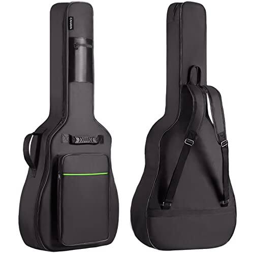 Front. CAHAYA - CAHAYA Acoustic Guitar Bag 0.35 In Thick Padding for 40 41 42 in Acoustic Guitars Waterproof Green CY0291.