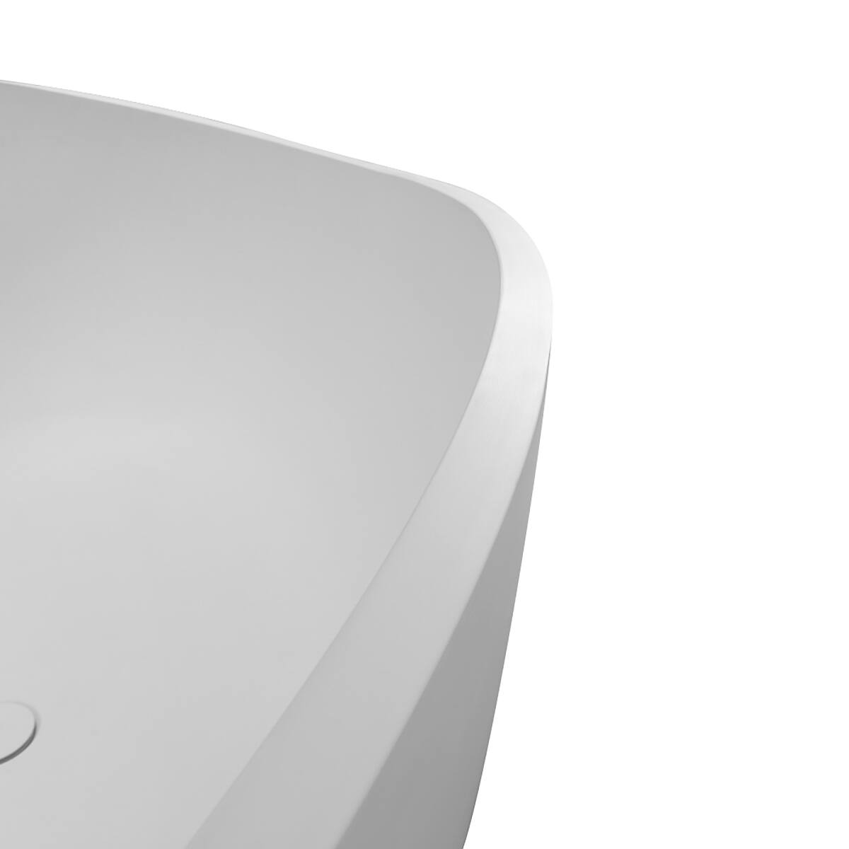 Loheer 63 inch solid surface soaking bathtub, deep soaking bathtub ...