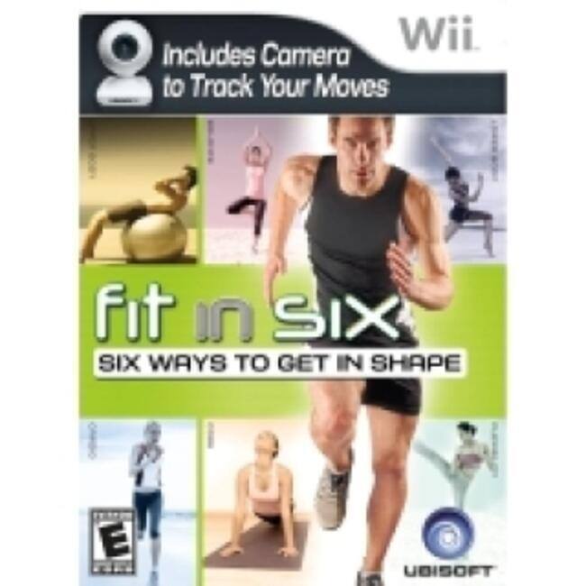 Wii  
Includes Camera to Track Your Moves  

Fit in SIX  
SIX WAYS TO GET IN SHAPE  

E  
UBISOFT - E (Everyone)