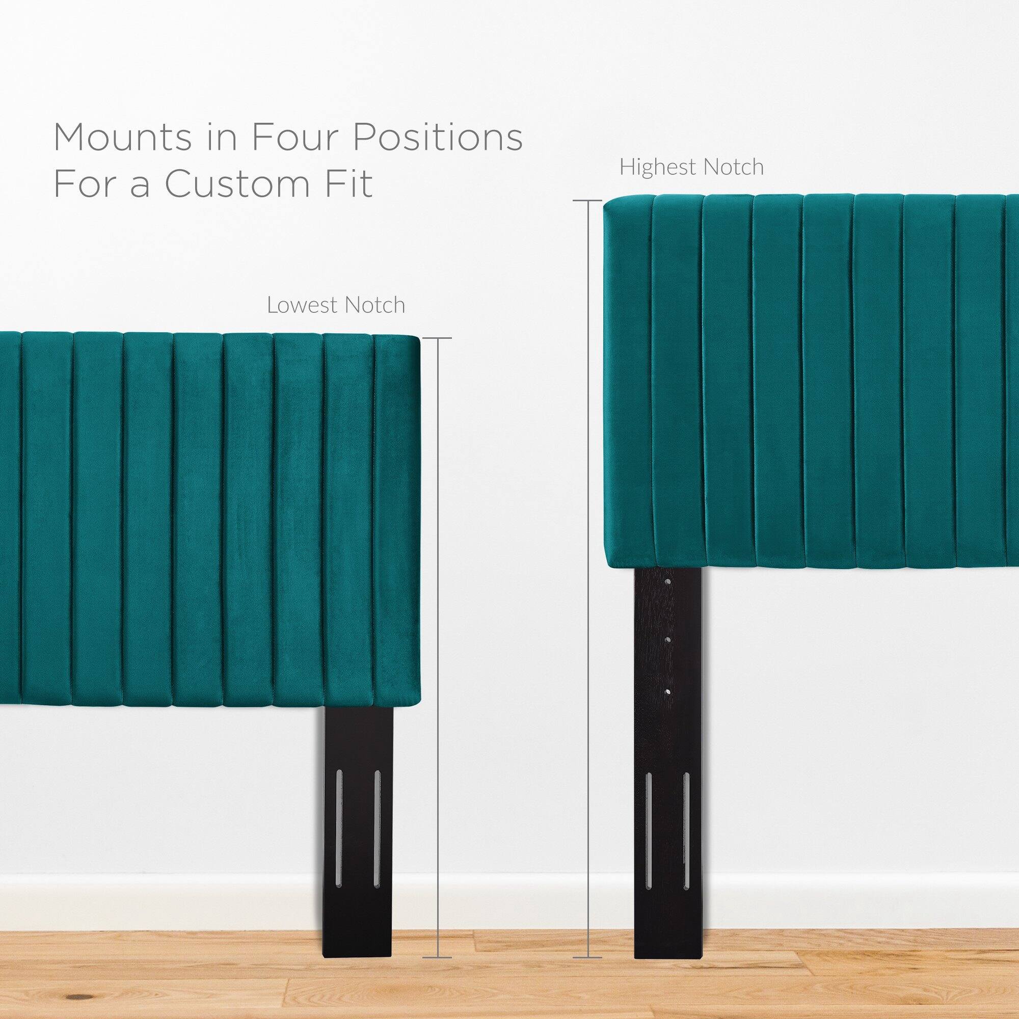 Mounts in Four Positions  
For a Custom Fit  

Lowest Notch  

Highest Notch