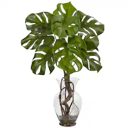 BreeBe - 26" Monstera Plant with Vase - Green