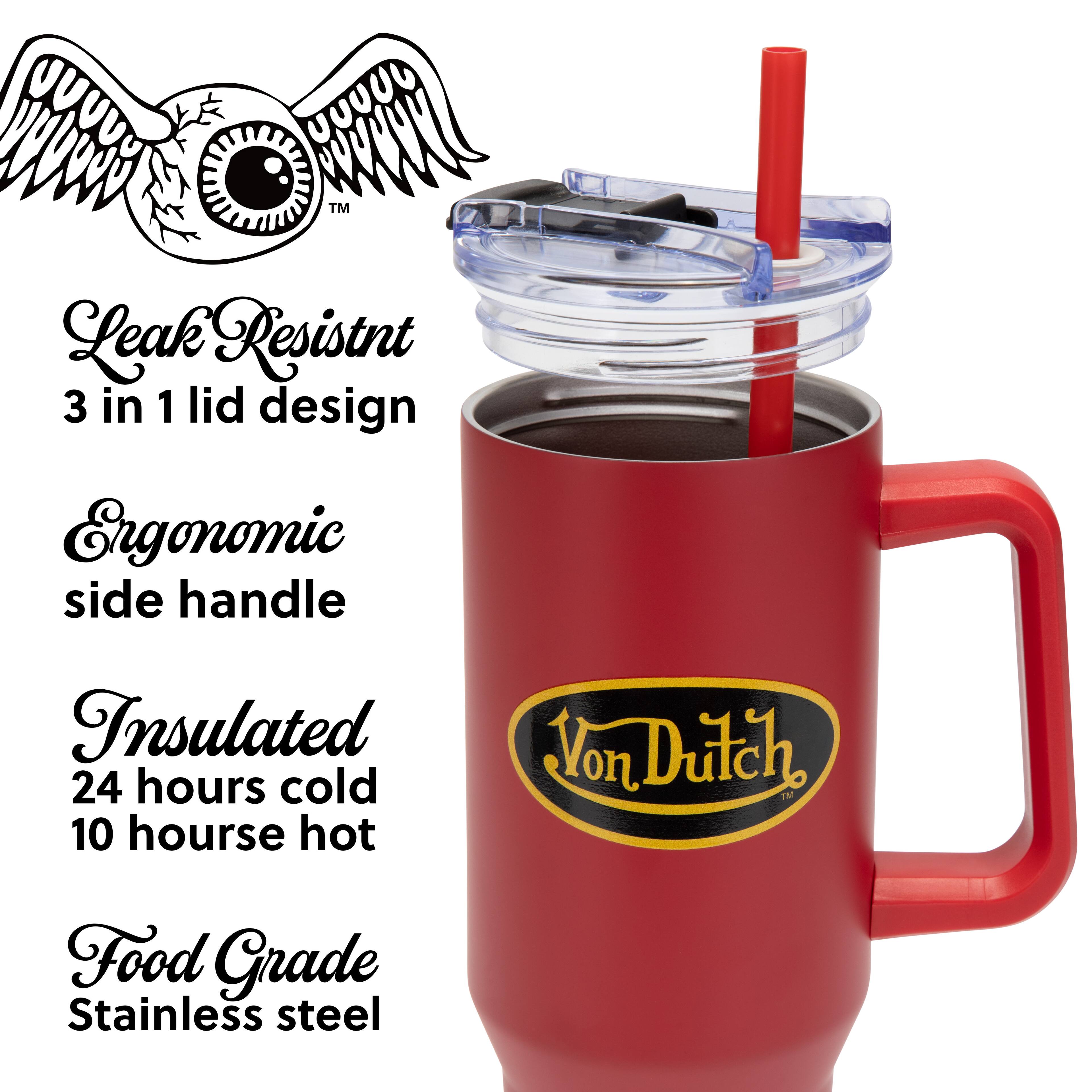 TM  
Leak Resistant 3 in 1 lid design  
Ergonomic side handle  
Insulated 24 hours cold 10 hours hot  
Food Grade Stainless steel
