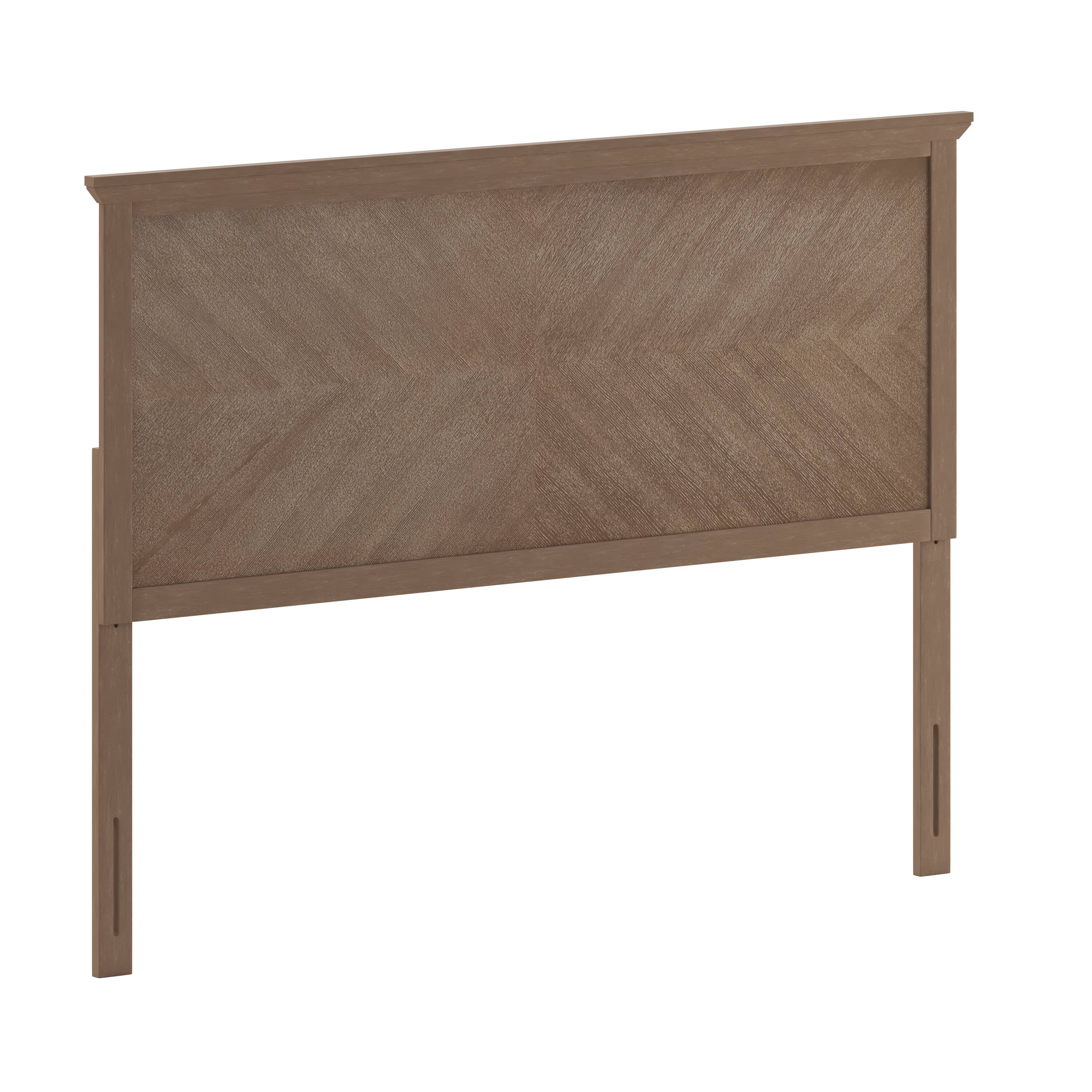 Alt View 1. Emma + Oliver - Frenti Herring Bone Wooden Adjustable Headboard Only - Light Brown.