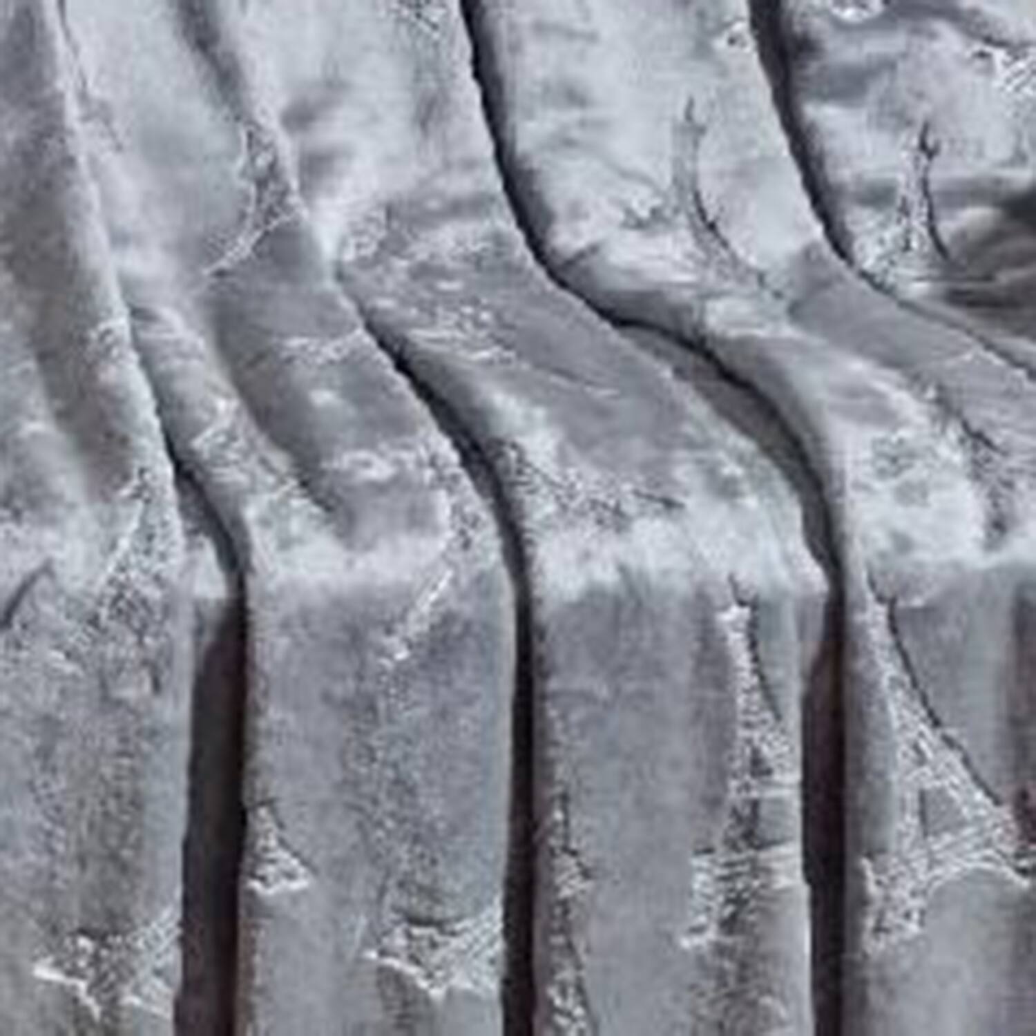 Alt View 4. Noble House - Plazatex Eiffel Tower Embossed Decorative Super Soft Throw Blanket for Sleep/Decor 2 Pack 50" x 60" Grey - Grey.