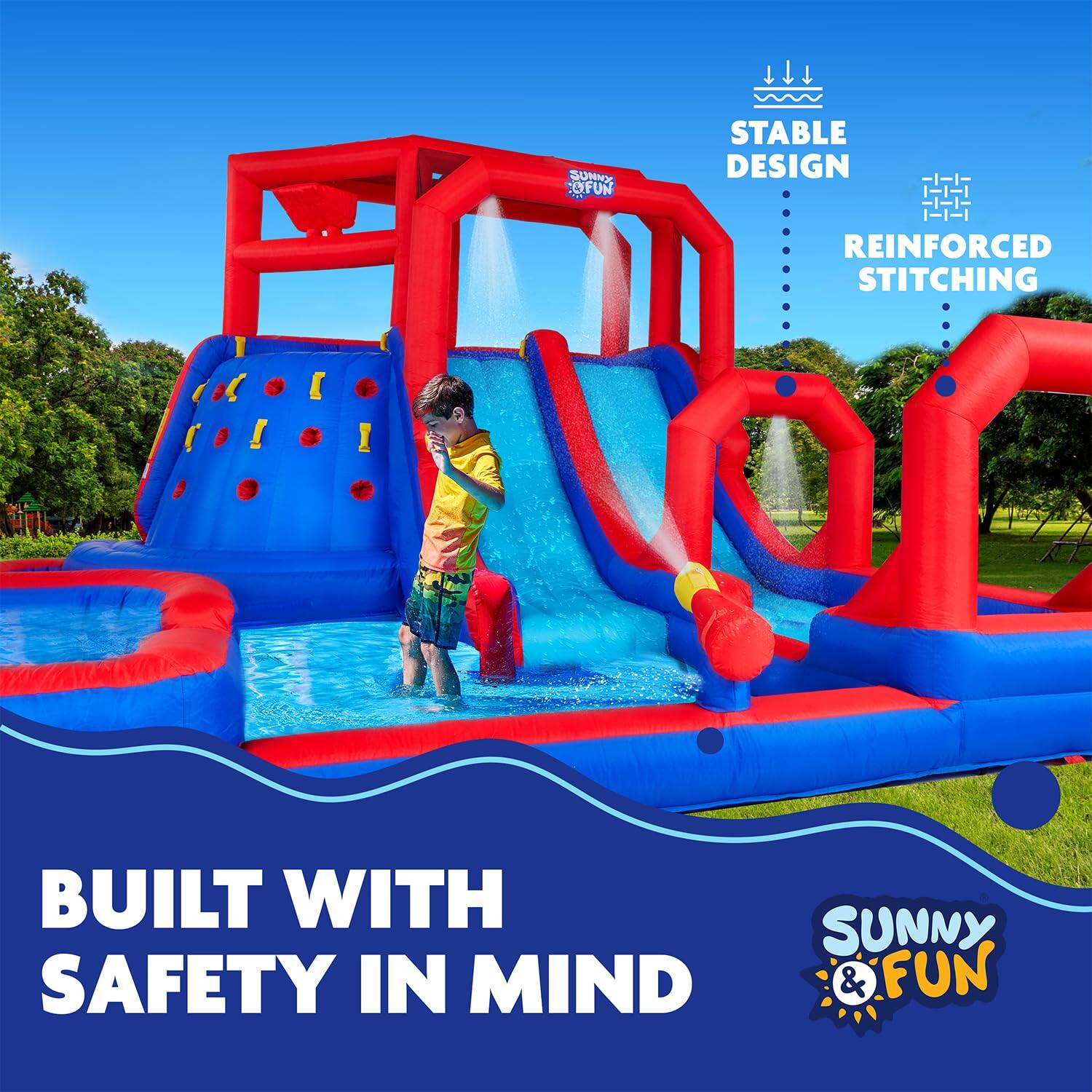SUNNY & FUN, STABLE DESIGN, REINFORCED STITCHING, BUILT WITH SAFETY IN MIND