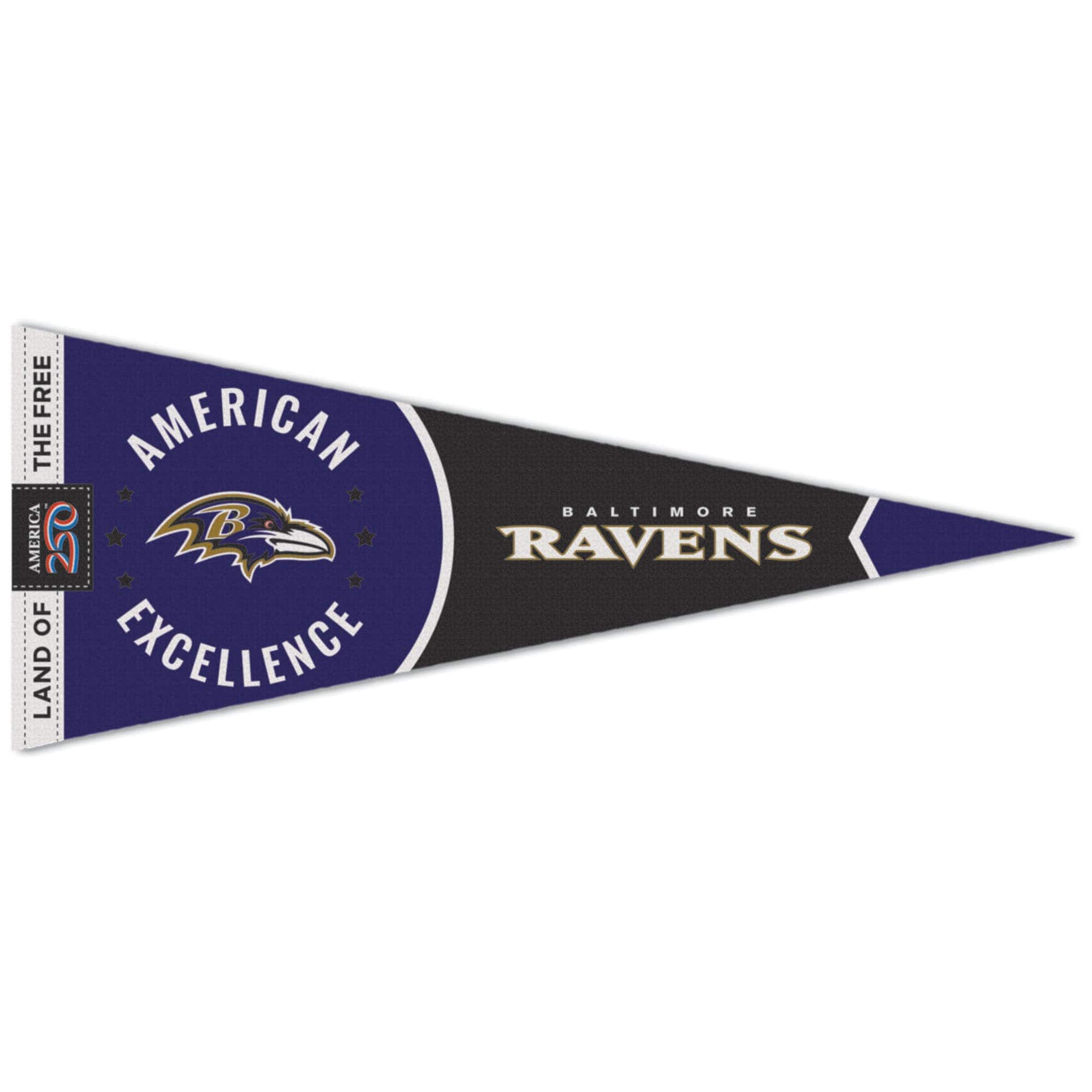 "WinCraft - Baltimore Ravens 12"" x 30"" America 250 Premium Pennant - Multicolor" price history on PriceWatchPro