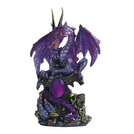 FC Design - 6"H Dragon with Gem Figurine Statue Computer Desk Tabletop Medieval Gaming Home Decor Gift - Multi-Color