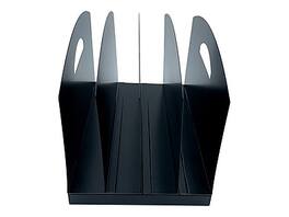 Huron - Vertical 4-Compartment Steel File Organizer - Black