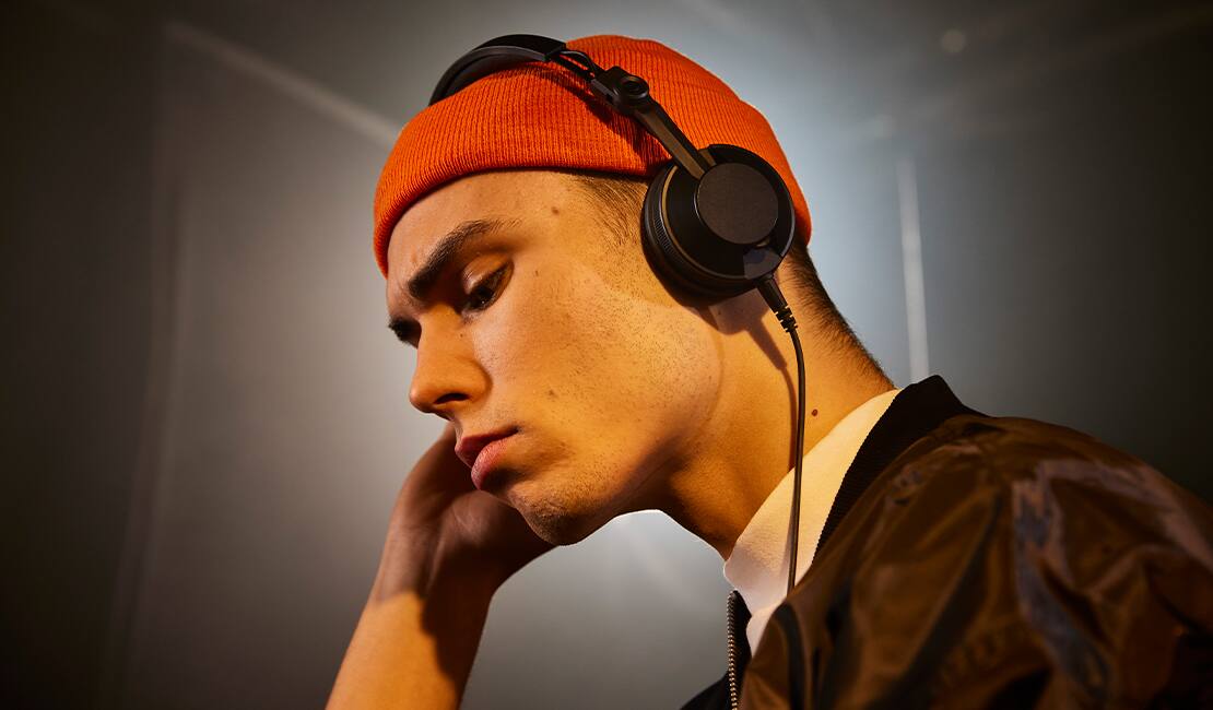 Back. Pioneer DJ - Professional On-Ear DJ Headphones, Includes Straight & Coiled Cables - Black.