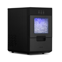 NewAir - 44lb. Nugget Countertop Ice Maker with Self-Cleaning Function and Refillable Water Tank - Black Stainless Steel - Front_Zoom