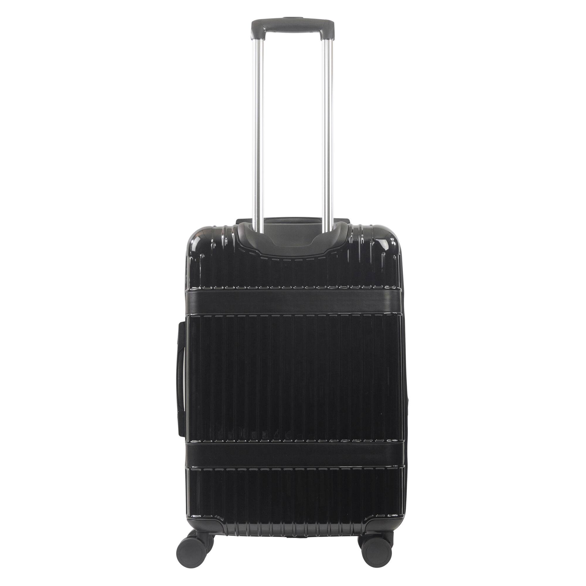 Back. Martha Stewart - The Bedford 26" Hardside Spinner - BLACK.
