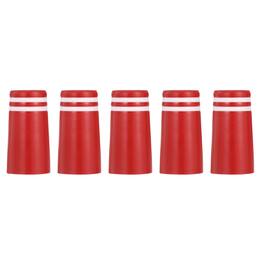 Unique Bargains - Golf Plastic Ferrules, Golf Club Ferrules Fits 0.35In Tapered Steel Shafts, 5pcs - Fits Golfing Club Repair/Replacement - Red, White
