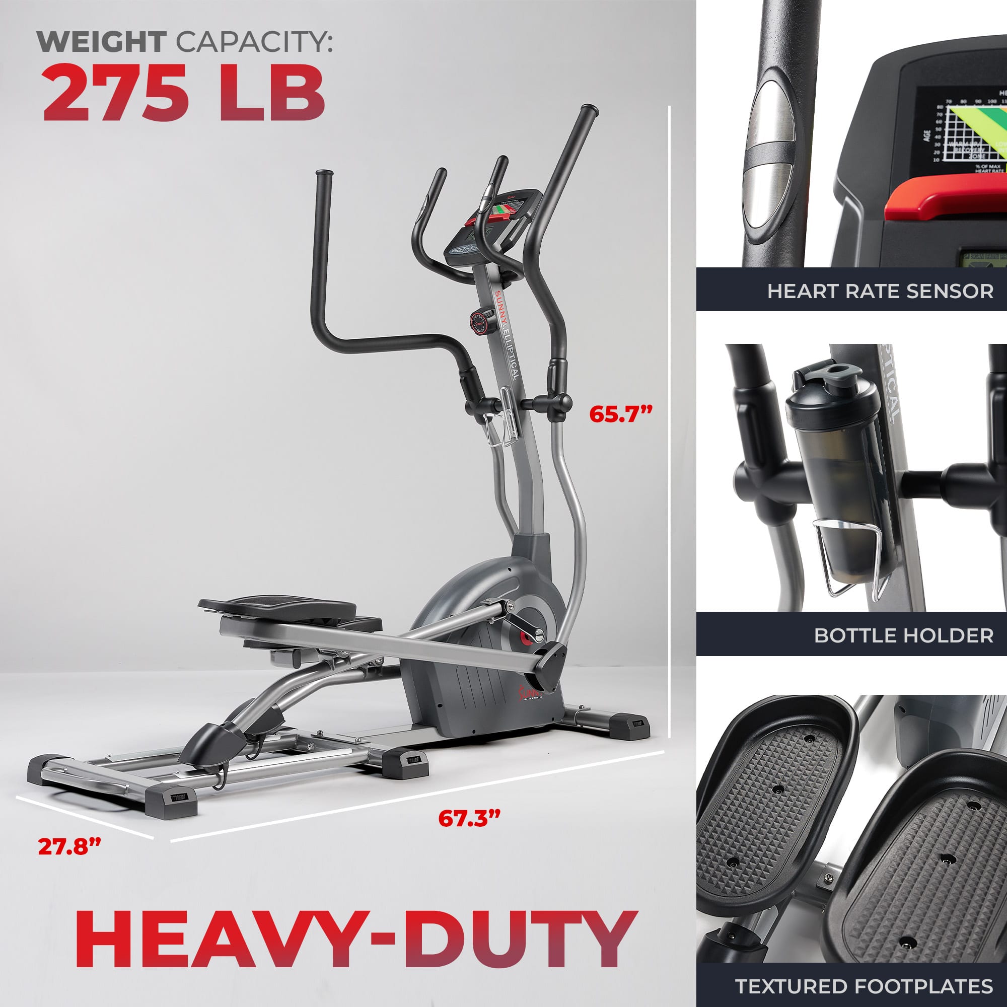 Sunny Health & Fitness Smart Elite Long Stride Length Magnetic