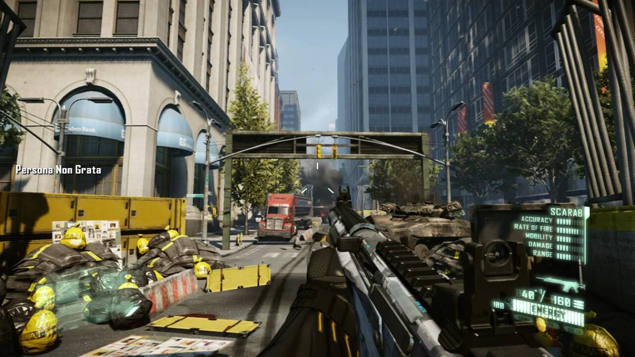 CENT aben Bank  
Persona Non Grata  
SCARAB  
ACCURACY  
RATE OF FIRE  
MOBILITY  
DAMAGE  
RANGE  
40  
10  
160