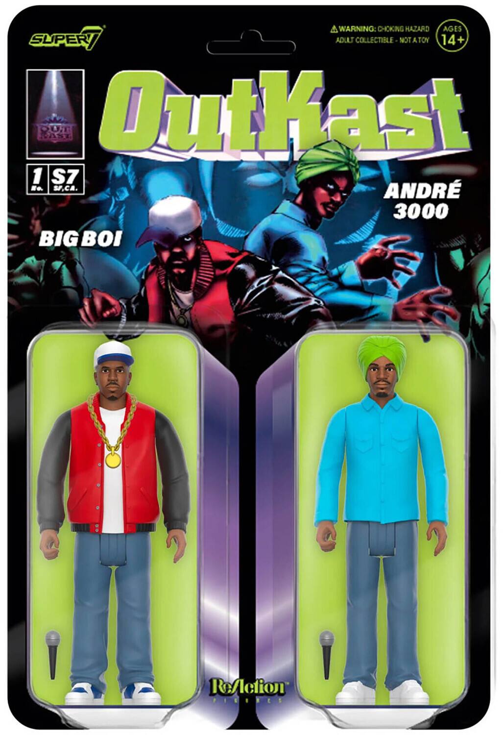 OutKast - Super7 - Outkast - Reaction Figures Wv1 - Outkast (Atliens) - COLLECTABLES - Multicolor