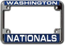 Rico Industries - Washington Nationals Chrome Motorcycle License Plate Frame - also Recreational Vehicles, RVs, Bikes & Scooters - Multi
