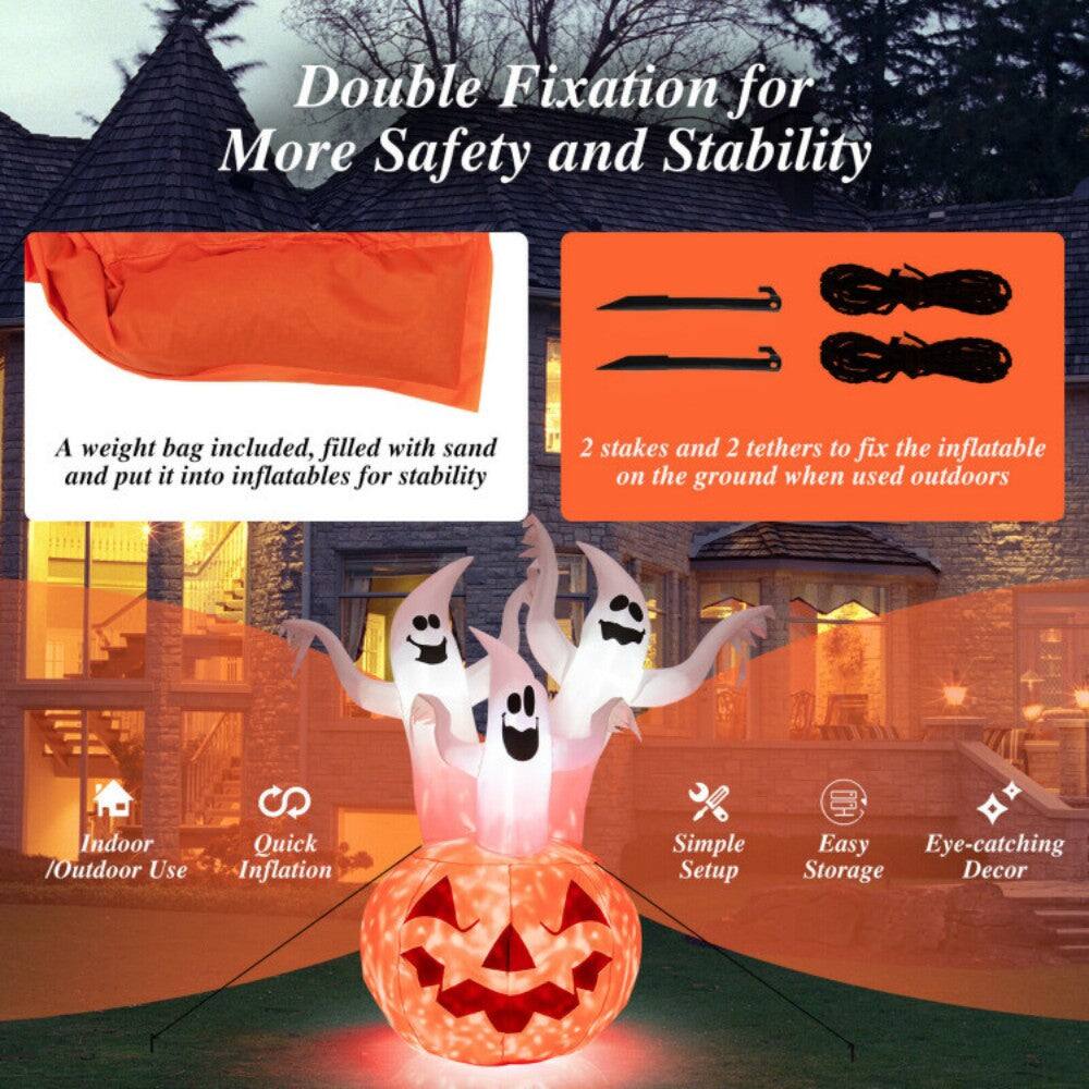 Double Fixation for More Safety and Stability

- A weight bag included, filled with sand and put it into inflatables for stability
- 2 stakes and 2 tethers to fix the inflatable on the ground when used outdoors

Indoor / Outdoor Use
Quick Inflation
Simple Setup
Easy Storage
Eye-catching Decor
