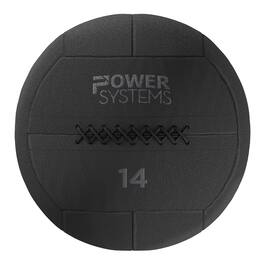 Power Systems - Ballistic Ball, 14" Tough Soft-Shell Medicine Ball for Training & Fitness (14 lbs) - Black