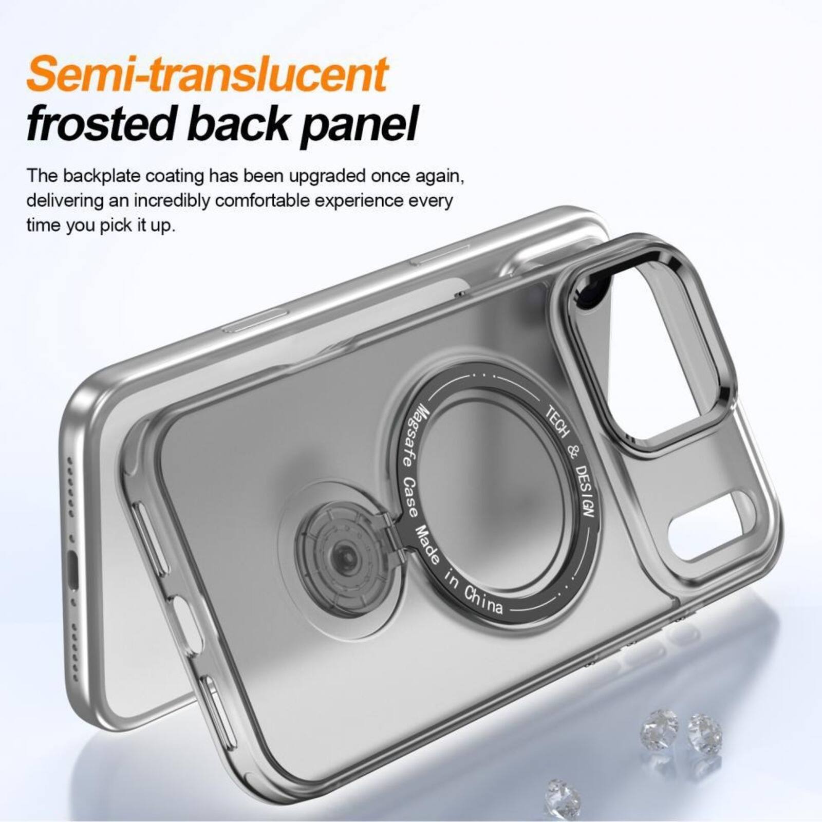 UUCOVER Magnetic Kickstand for Apple iPhone 17 Pro, Rotating Ring ...