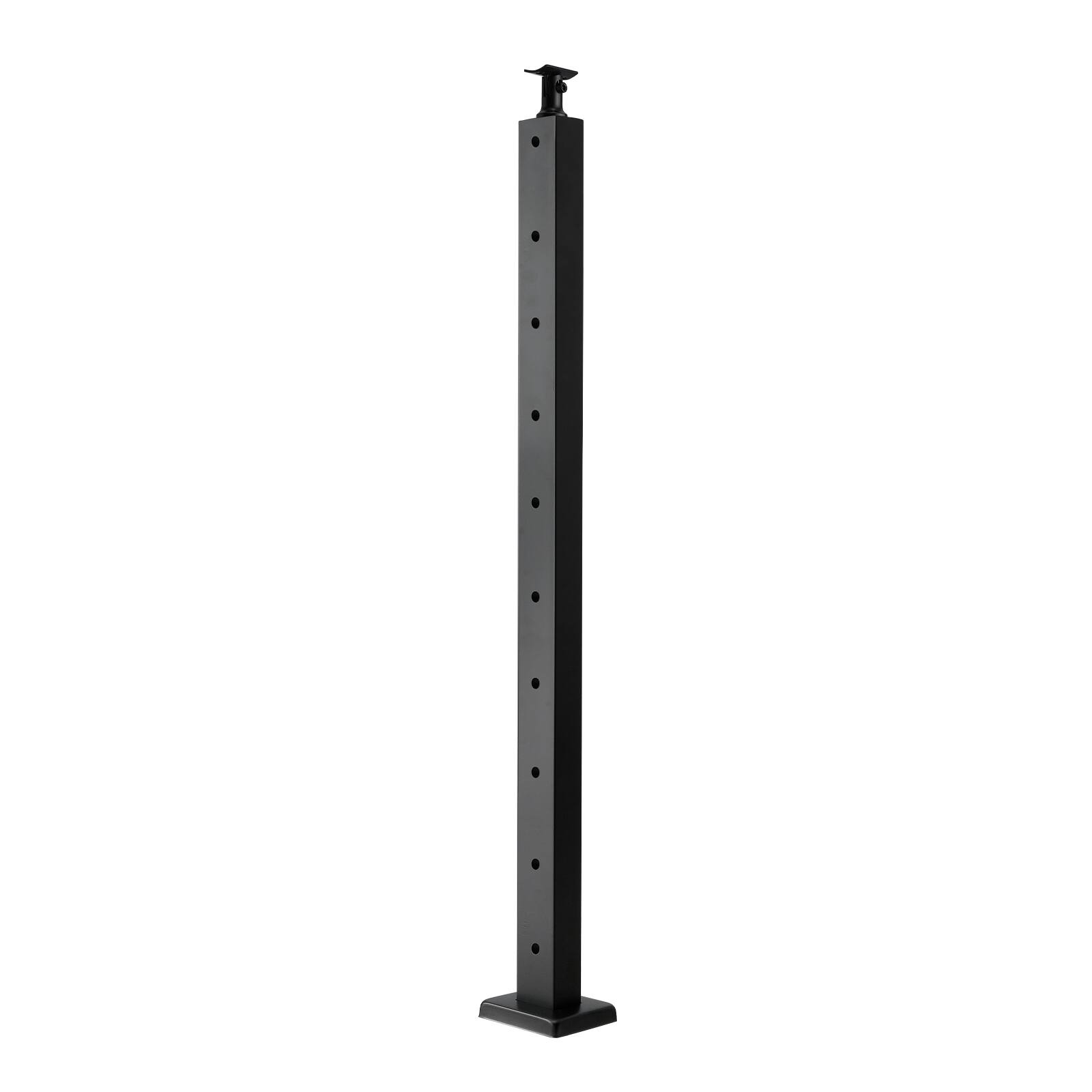 Alt View 5. VEVOR - Cable Railing Post, 36x1x2 Inch Level Deck Stair Posts, 1-Pack Stainless Steel Cable Handrail Post - Black.