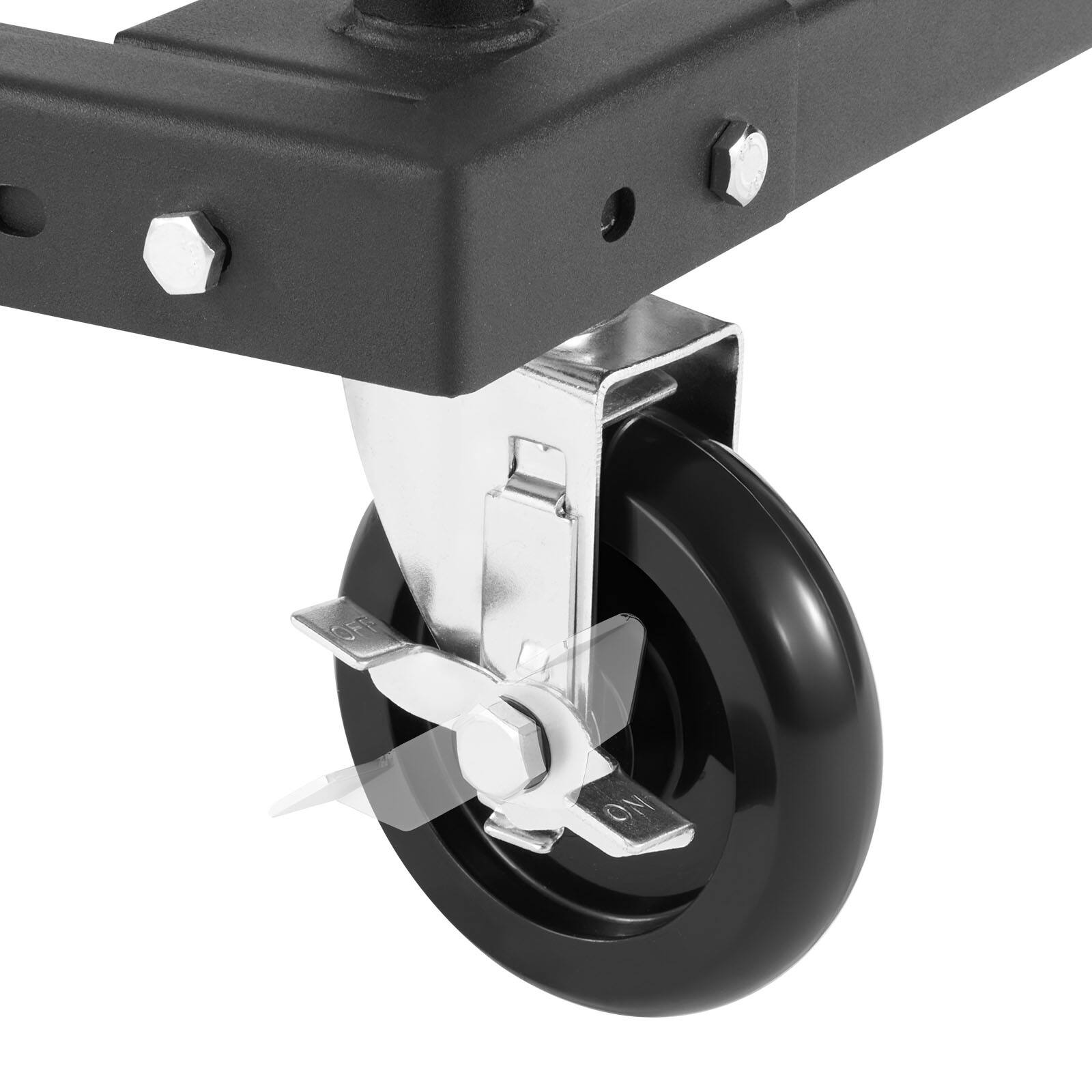 Alt View 2. LOVMOR - 1800-Lb Drywall Panel Cart with Tie-Down Strap, 2 Side Rails and 5 in. Swivel Casters - Black.