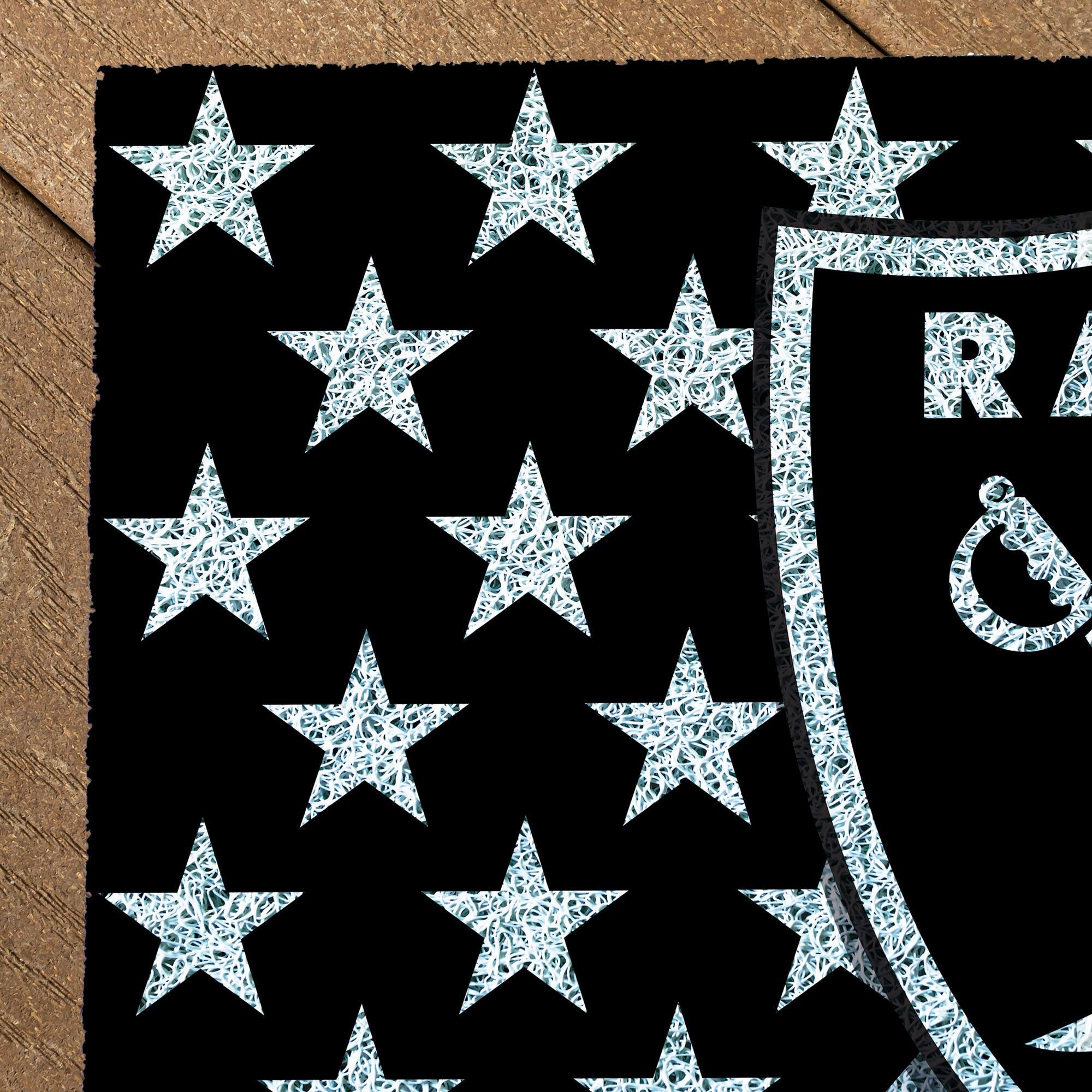 Alt View 2. Evergreen Enterprises - Las Vegas Raiders 16" x 28" Stars & Stripes Patriotic Turf Mat - Multicolor.