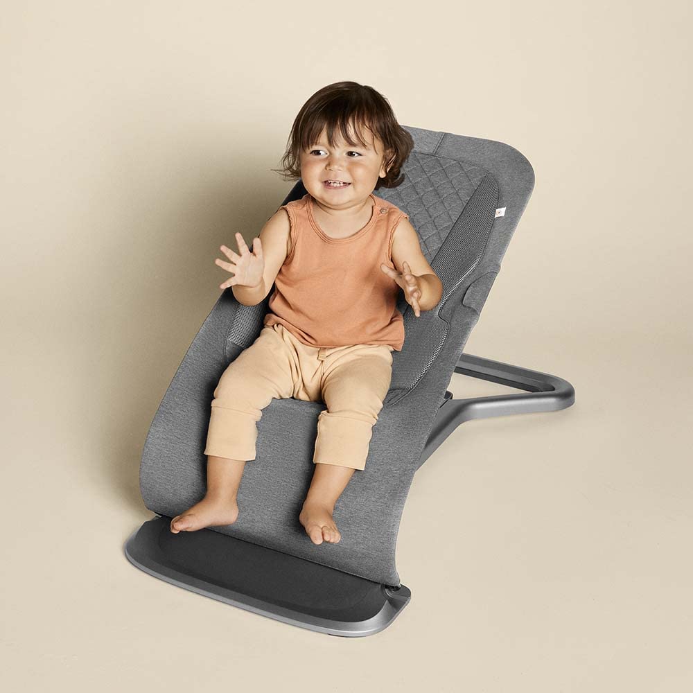 Alt View 5. JETRANSPORT - Evolve 3-in-1 Bouncer Adjustable Multi Position Seat Fits To Charcoal FOR GROWING BABIES: A 3-in-1 baby - Grey Mesh Bouncer.