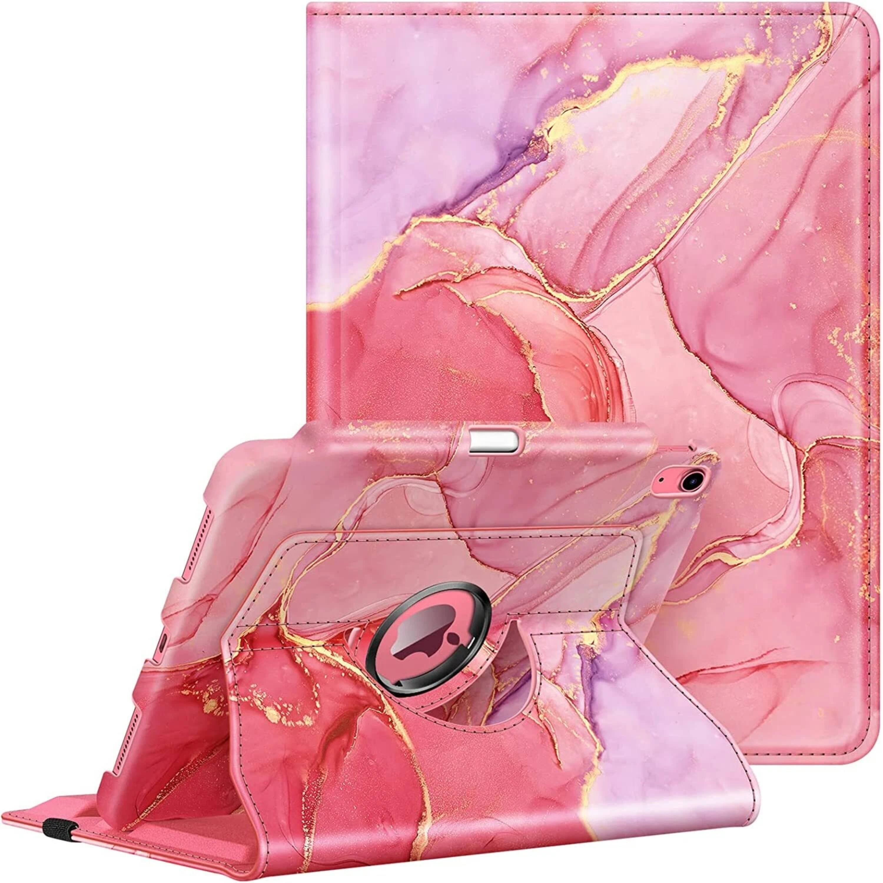 Kitcheniva - Smart Rotating Case For iPad A16 11th 2025 And iPad 10th 2022 Stand Cover - Marble Pink price history on PriceWatchPro