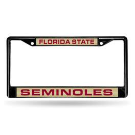 Rico Industries - Florida State Seminoles Black Metal License Plate Frame Holder - Multi
