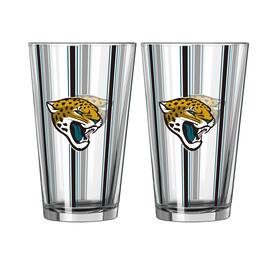 Logo Brands - Two-Piece 16oz. Striped Pint Glass Set - Multicolor