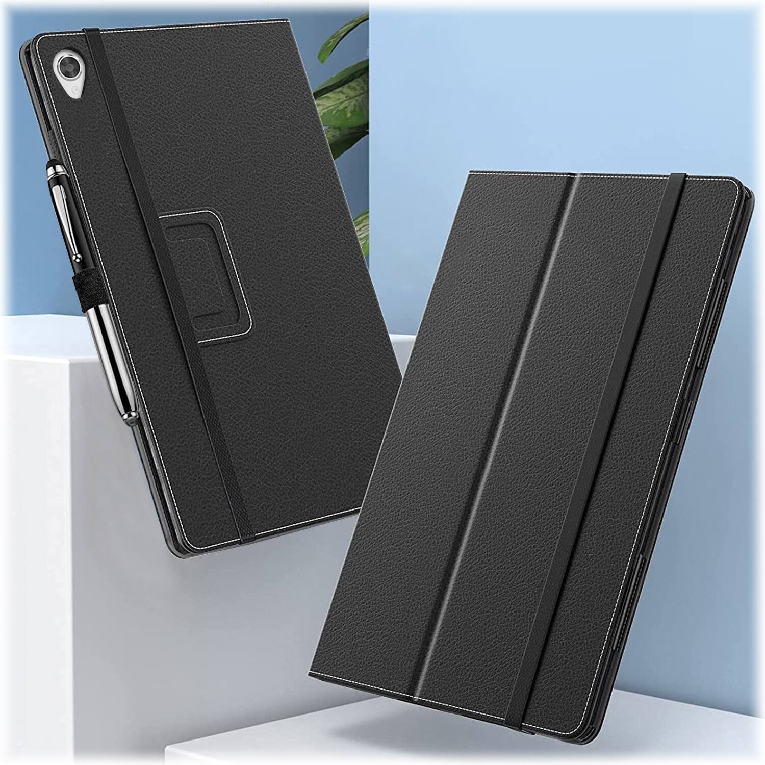 Alt View 12. SaharaCase - Bi-Fold Folio Case for Lenovo Tab M7 (3rd Gen) - Black.
