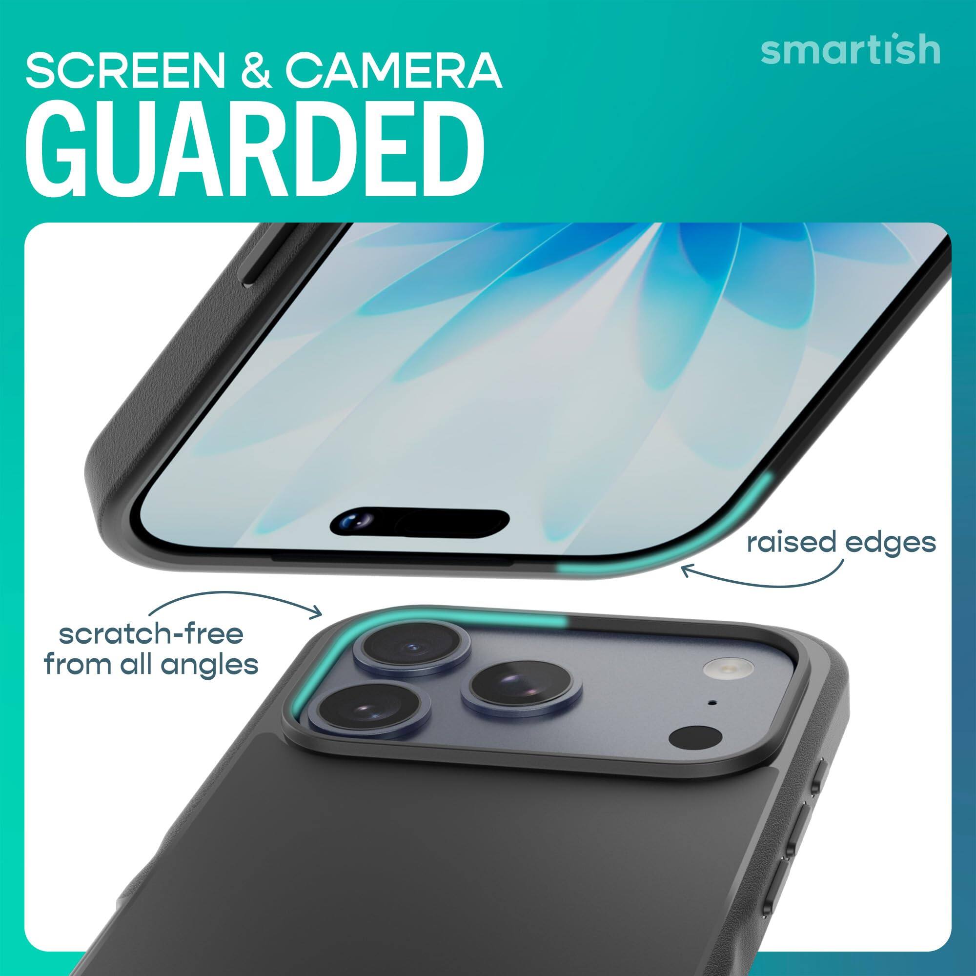 SCREEN & CAMERA GUARDED

smartish

raised edges

scratch-free from all angles