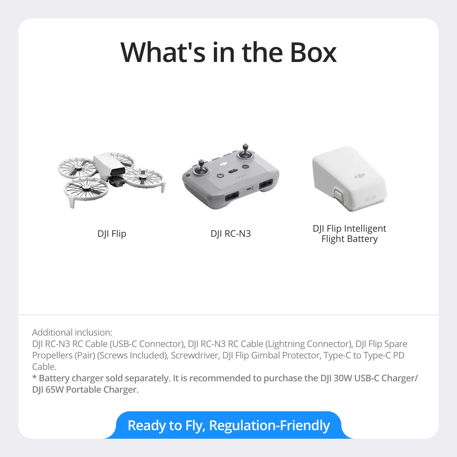 DJI Flip Drone Quadcopter 4K UHD Video Kit with RC N3 Remote +