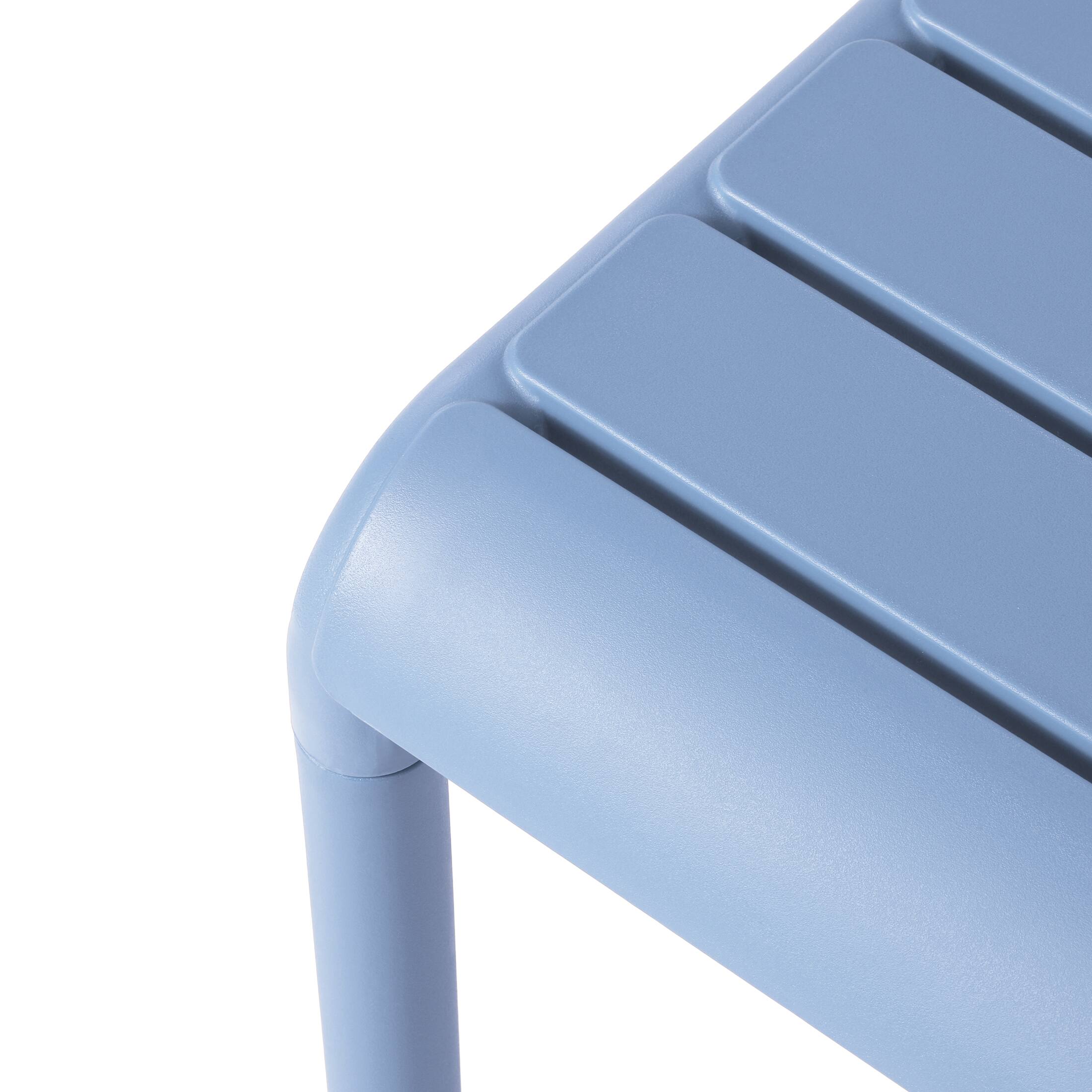 Alt View 3. WestinTrends - WestinTrends Playa Plastic Modern Outdoor Patio Accent Side Tables (Set of 2) - French Blue.