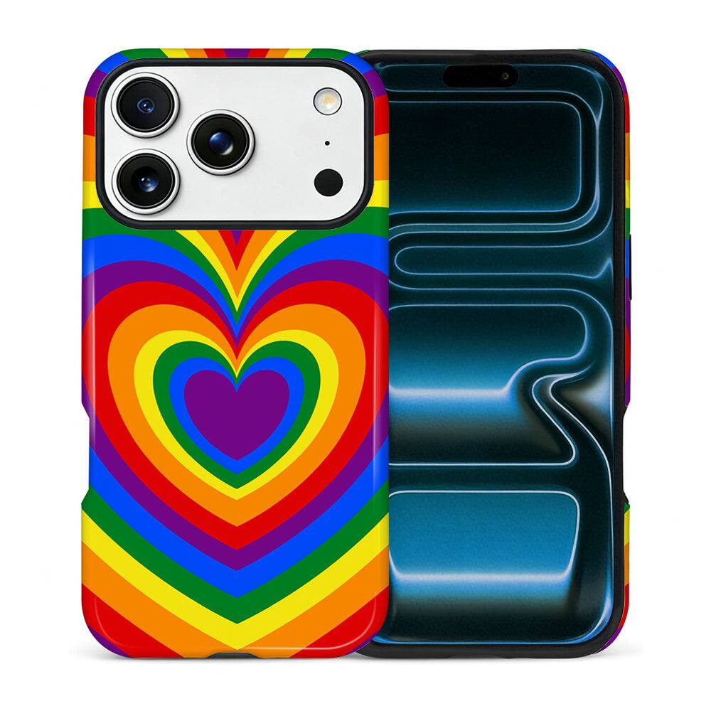 Rainbow Love Heart for iPhone 17 Pro