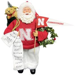 Santa's Workshop - Nebraska Huskers 12" Santa Figure - Red