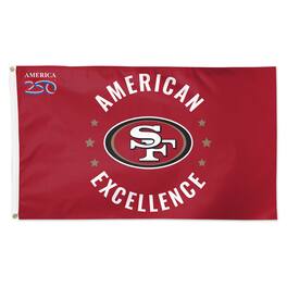 WinCraft - San Francisco 49ers 3' x 5' One-Sided America 250 Deluxe Flag - Multicolor