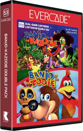 53 EVERCADE DUAL-GAME EVERCADE CARTOUCHE CARTRIDGE DOUBLE JEU 64-BIT GAMES JEUX 64 BITS BANJO-KAZOOIE TM BANJO-KAZOOIE DOUBLE BANJO TM BANJO-KAZOOIE PACK RARE - E (Everyone)