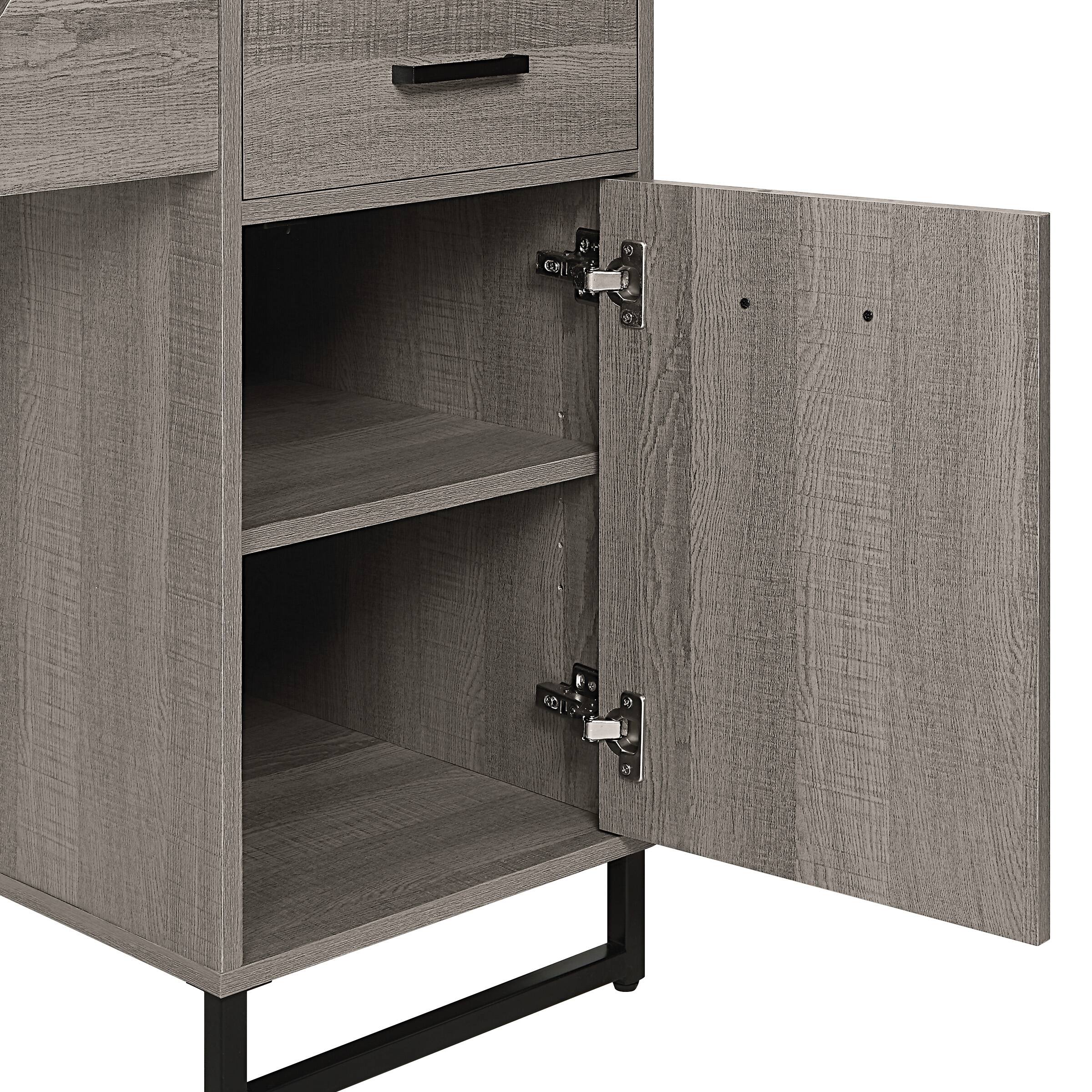 Alt View 16. OSP Home Furnishings - Hagney Lane 54" Wide Sit-To-Stand Desk - Farm Oak.