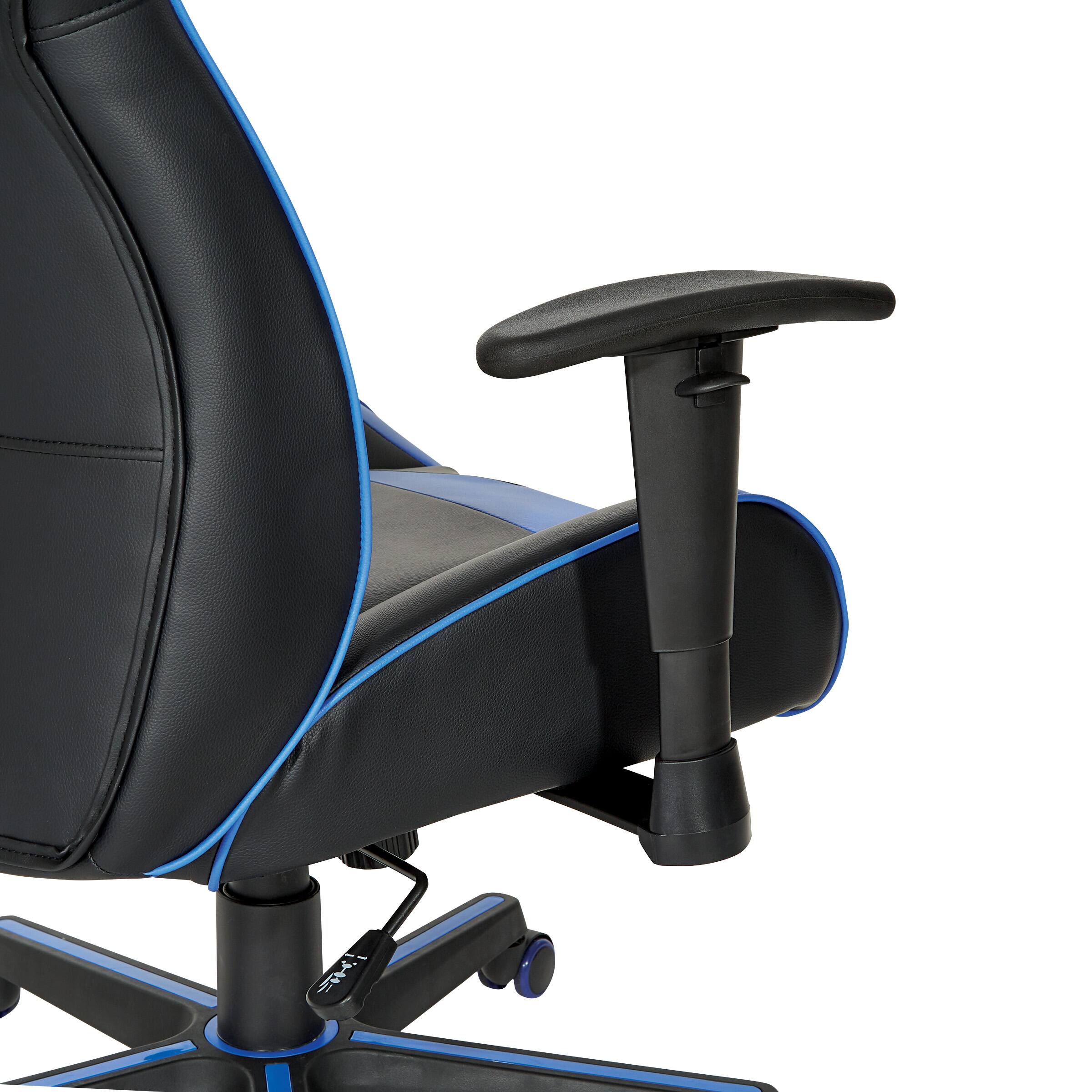 Alt View 16. OSP Home Furnishings - Vapor Gaming Chair - Blue/Black.