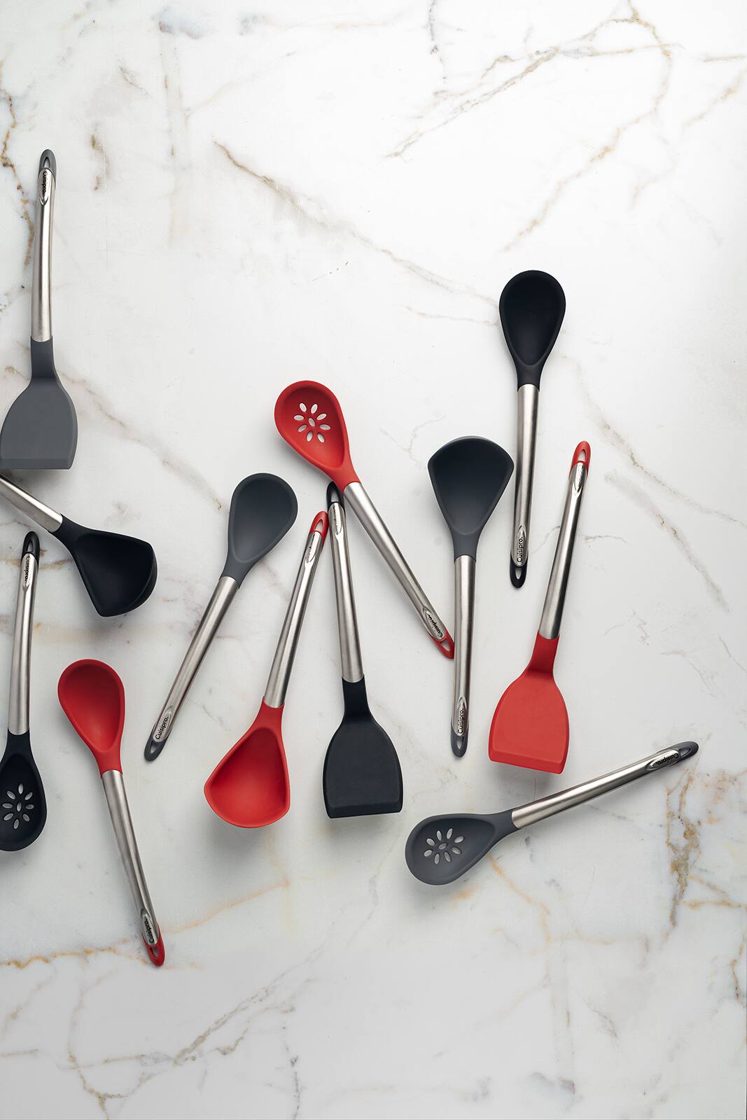 Alt View 6. Cuisipro - Silicone & Stainless Steel Turner - Black.