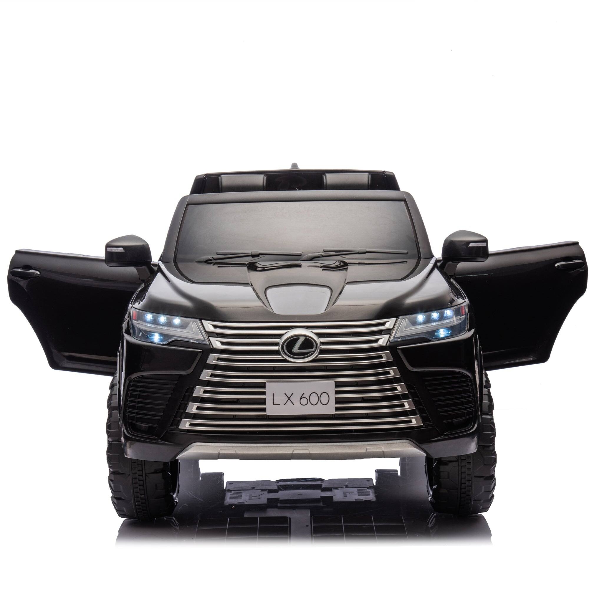 Alt View 10. BreeBe - Licensed LEXUS LX600 24V Two-Seater Kids Ride-On Car 2WD with Parents Control, Bluetooth, MP3, Adjustable Speed, Music - Black.