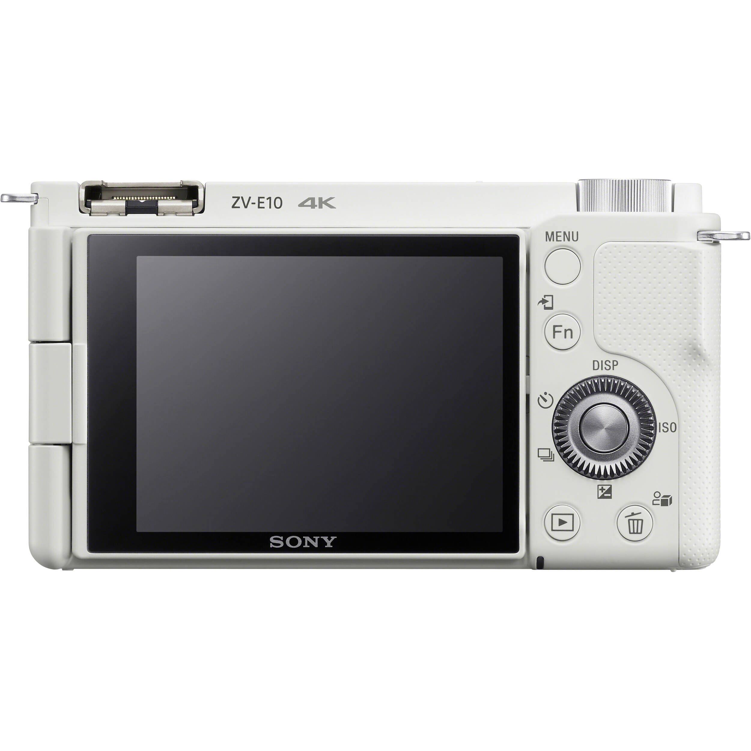 ZV-E10 4K MENU Fn DISP ISO SONY