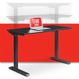 True Seating - Ergo Electric Height Adjustable Standing Desk - Black